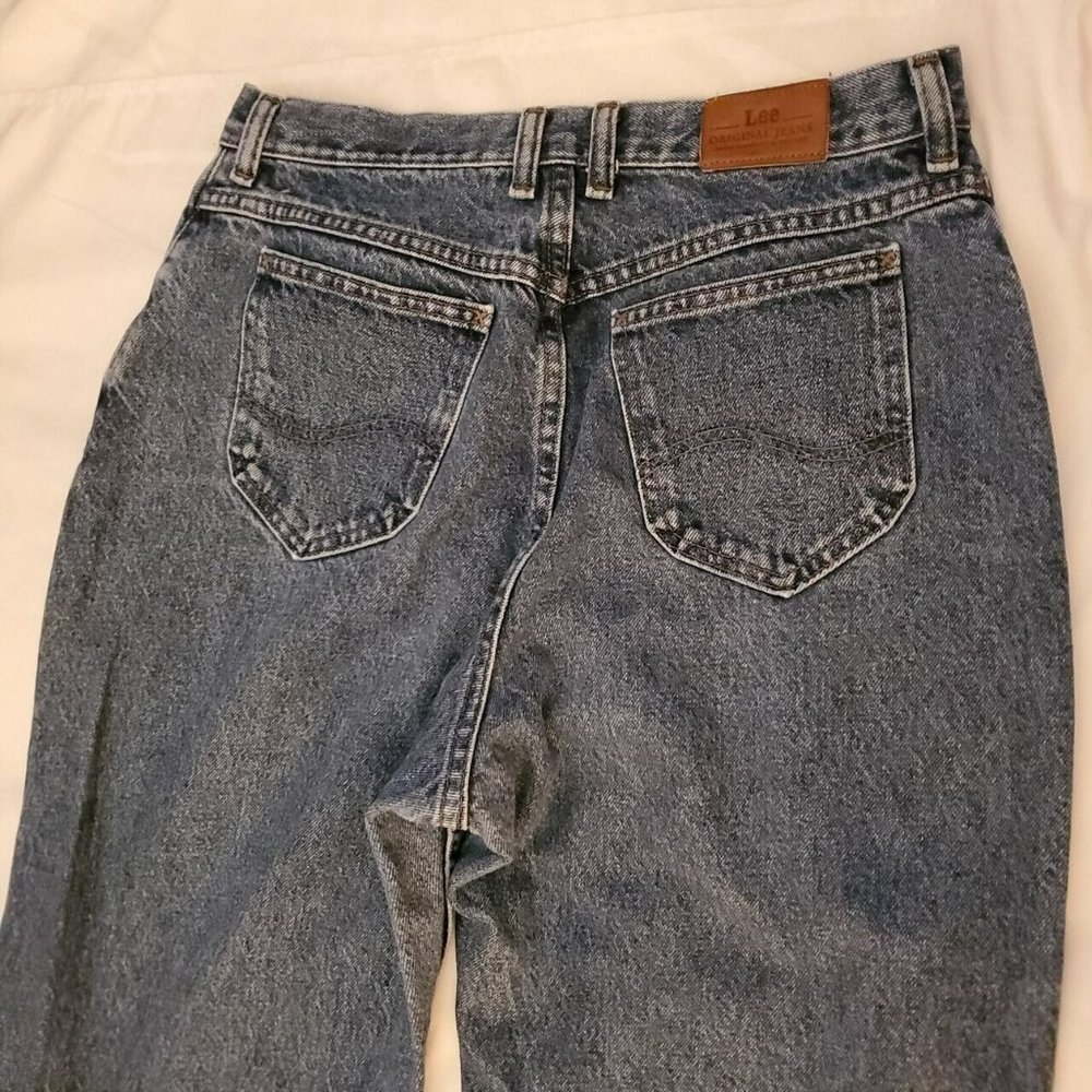 Lee Womens 5 Pocket High Waist Tapered Leg Cotton Denim Original Jeans 12 M